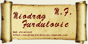 Miodrag Furdulović vizit kartica